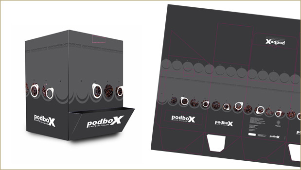 Fotomontaggio Contenitore, Packaging Contenitore Porta Cialde