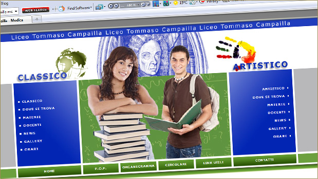 Layout intro sito Web, Animazione Flash